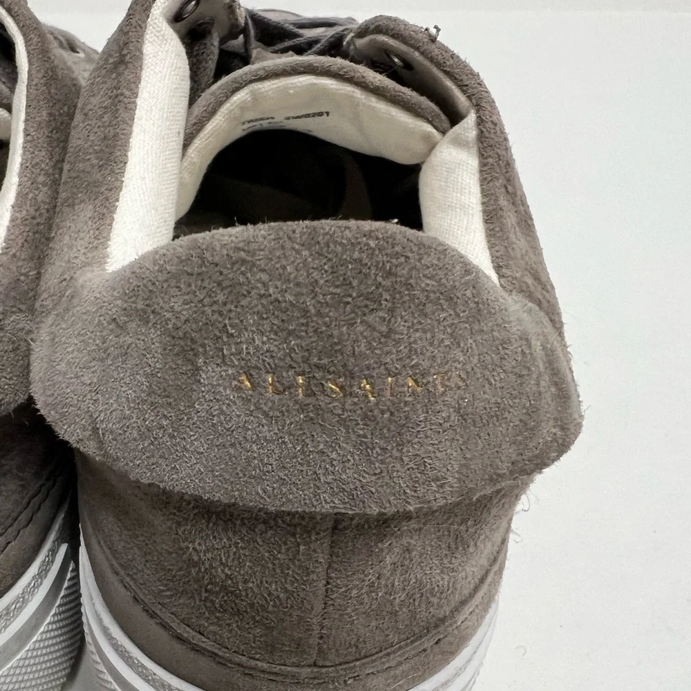 All Saints Trish Taupe Suede Platform Sneakers